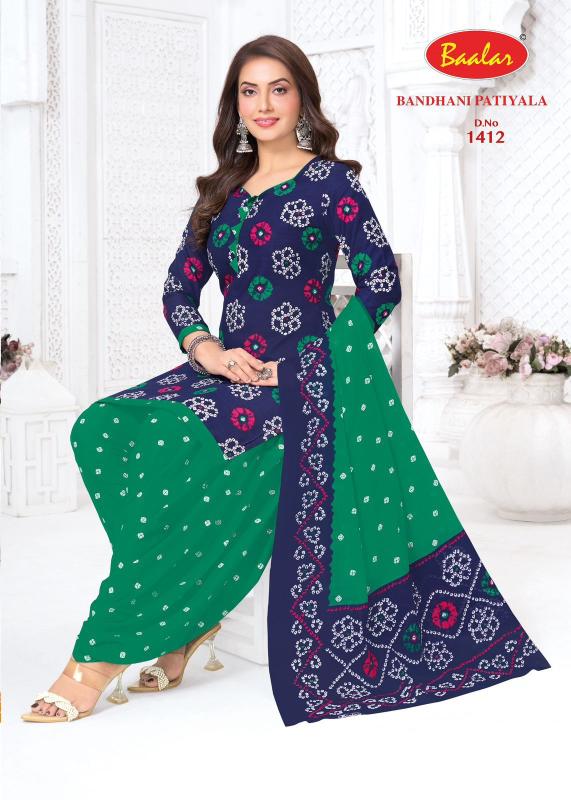 Baalar bandhani patiyala vol-14 dress material wholesaler in vashi navi mumbai
